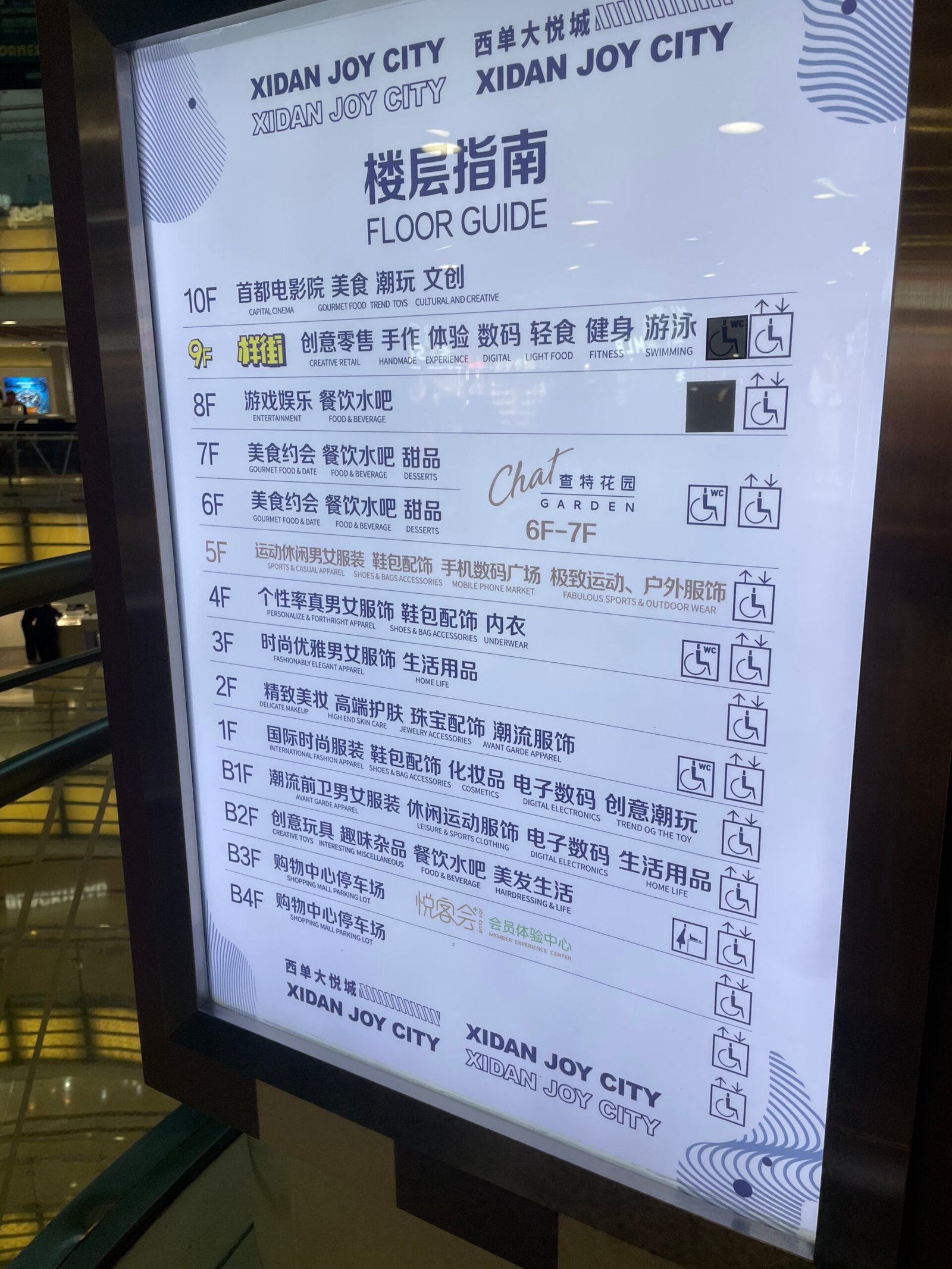 西單大悅城地上與地下樓層指南