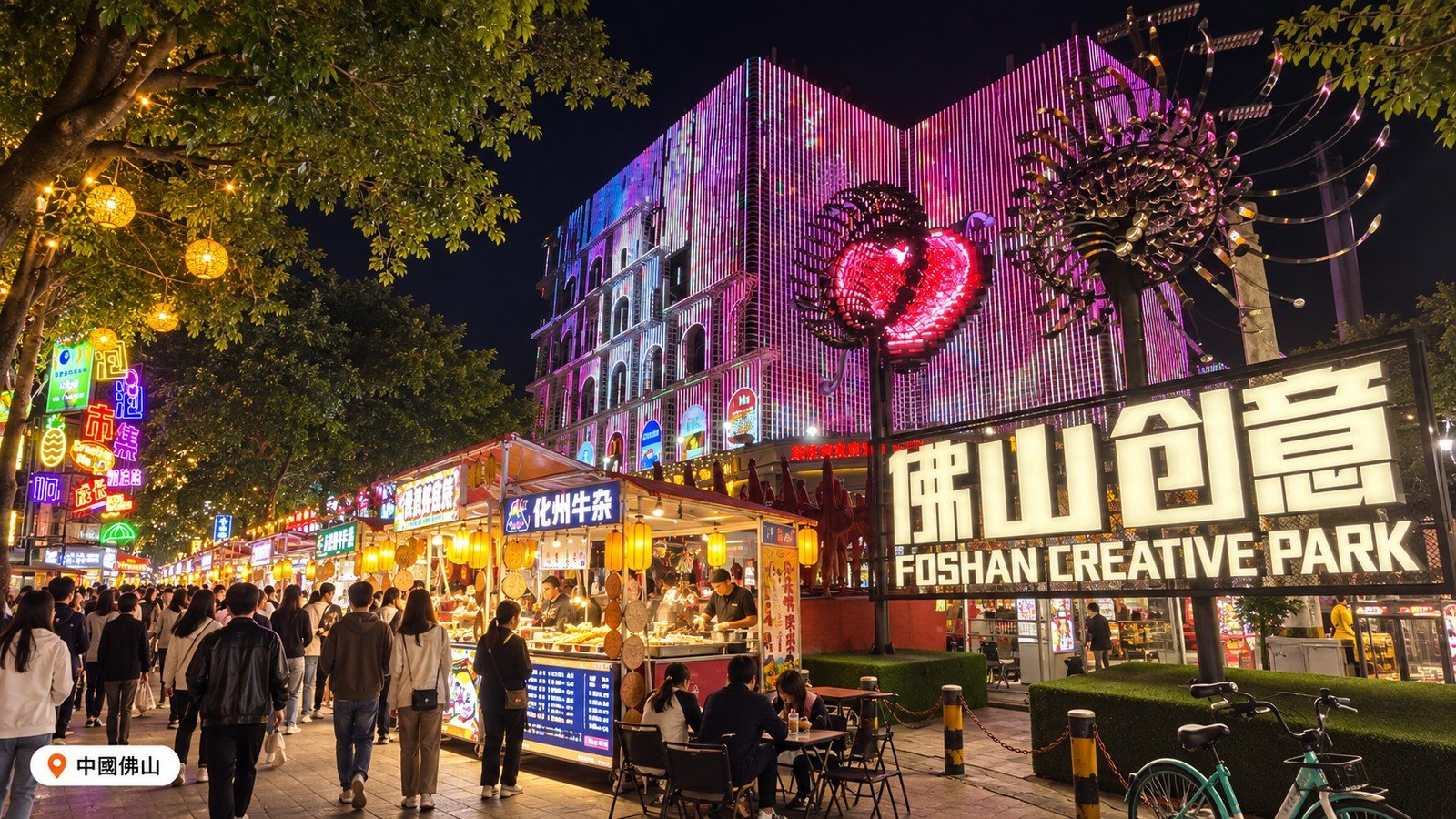 佛山創意產業園夜市封面，中國佛山